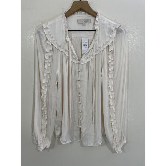 LOFT Tops - Victorian Edwardian Inspired Regency Romance Cottage Parisian Office Top S Fairy